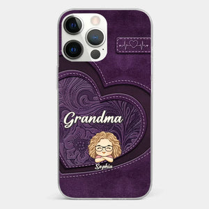 Votre amour inconditionnel nous enveloppe - Coque de téléphone transparente personnalisée pour famille - Cadeau pour maman, grand-mère