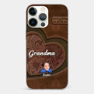 Photo personnalisée « Mes personnes préférées m'appellent grand-mère » - Coque de téléphone transparente personnalisée pour famille - Cadeau pour maman et grand-mère
