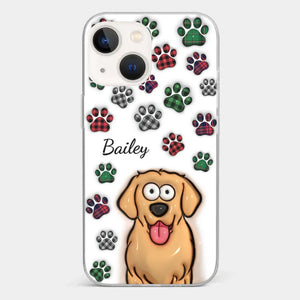 My Prints Follow Every Places You Go - Dog & Cat Personalized Custom 3D Inflated Effect Printed Clear Phone Case - Gift For Pet Owners, Pet Lovers