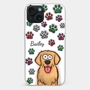 My Prints Follow Every Places You Go - Dog & Cat Personalized Custom 3D Inflated Effect Printed Clear Phone Case - Gift For Pet Owners, Pet Lovers