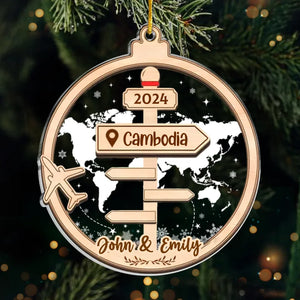 Adventure Is Worthwhile - Travel Personalized Custom Ornament - Acrylic Custom Shaped - Christmas Gift For Family Members, Gift For Adventure Travel Lovers