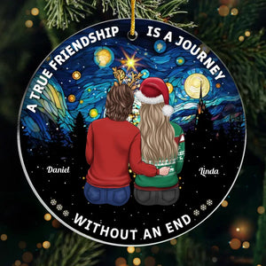 Joyeux Noël, mon pote ! Décoration personnalisée en acrylique pour meilleure amie, meilleure amie, sœur. Cadeau de Noël pour les meilleures amies, les meilleures amies et les sœurs.