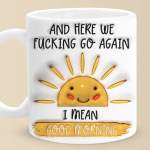 Mug 3D gonflable « Bonjour » - Cadeau de Noël pour vous-même, vos meilleurs amis, vos sœurs, votre famille et vos collègues