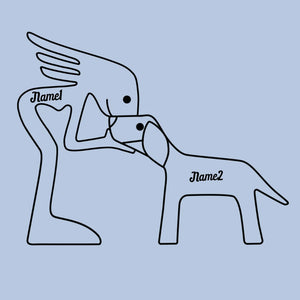 L'amour fait une famille - Puzzle en bois personnalisé pour chien et chat - Sculptures en bois pour animaux de compagnie, ornements de table en bois sculpté, décoration en bois sculpté - Cadeau pour propriétaires et amoureux des animaux