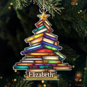 Les livres sont mon échappatoire à la réalité - Décoration personnalisée en acrylique - Cadeau de Noël pour les amoureux des livres et les clubs de lecture
