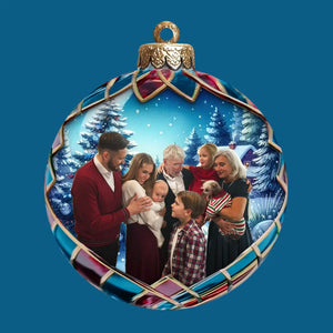 Décoration de Noël personnalisée avec photo : la joie est au rendez-vous en famille ! Décoration de Noël personnalisée en bois et acrylique. Cadeau de Noël pour les membres de la famille.