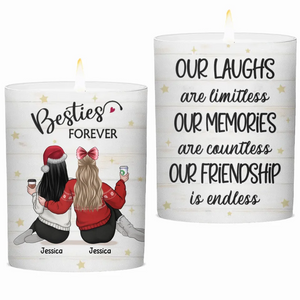 La vie est meilleure avec toi - Bougie parfumée sans fumée personnalisée Bestie - Cadeau de Noël pour meilleures amies, meilleures amies, sœurs