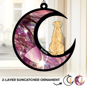 Tu es mon ange, toujours à mes côtés - Attrape-soleil personnalisé à suspendre à une fenêtre - Cadeau de condoléances pour les propriétaires d'animaux de compagnie et les amoureux des animaux