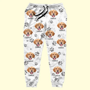 Photo personnalisée « Mon meilleur ami a quatre pattes » - Pantalon de survêtement unisexe personnalisé pour chien et chat - Cadeau de Noël pour les propriétaires et les amoureux des animaux