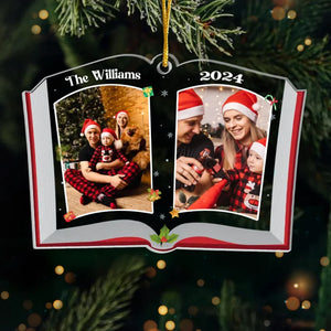 Photo personnalisée : L'amour grandit mieux en famille - Décoration personnalisée pour la famille - Acrylique en forme personnalisée - Cadeau de Noël pour les membres de la famille