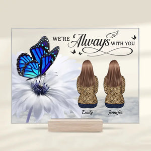 L'amour laisse un souvenir que personne ne peut voler - Plaque commémorative rectangulaire en acrylique personnalisée - Cadeau de condoléances pour les membres de la famille