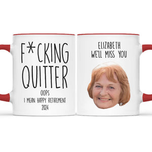 Tasse personnalisée avec photo « Je veux dire une bonne retraite » pour collègue, cadeau de Noël, d'appréciation et de départ à la retraite pour collègues, collègues de travail, etc.