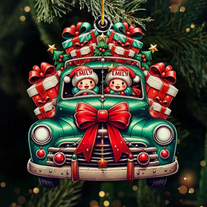 La famille avant tout - Décoration personnalisée pour la famille - Forme personnalisée en acrylique - Cadeau de Noël pour les membres de la famille
