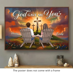 Affiche horizontale personnalisée pour couple : personne préférée, endroit préféré ; cadeau pour mari et femme, anniversaire