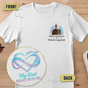 T-shirt unisexe personnalisé avec photo « Nous ne nous séparons que pour nous revoir » - Cadeau de condoléances pour les membres de la famille