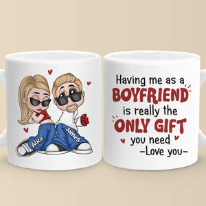 Votre chance est d'être avec moi - Tasse personnalisée pour couple - Cadeau de Noël pour mari et femme, anniversaire
