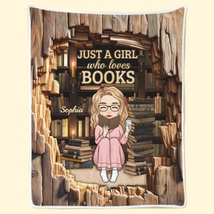 Juste une fille enchantée par les histoires - Couverture personnalisée - Cadeau pour les amoureux des livres