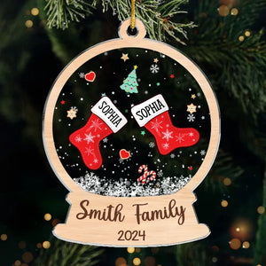 Profitez des fêtes en famille ! Décoration personnalisée en acrylique pour la famille ! Cadeau de Noël pour les membres de la famille