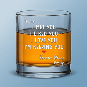 Je savais que je t'appartenais - Verre à whisky personnalisé pour couple - Cadeau pour mari et femme, anniversaire