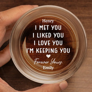 Mon cœur est à toi - Verre à whisky personnalisé pour couple - Cadeau pour mari et femme, anniversaire
