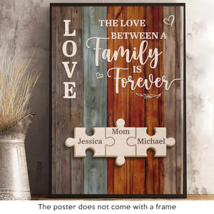 Ensemble, nous formons une famille - Affiche verticale personnalisée pour la famille - Cadeau pour les membres de la famille