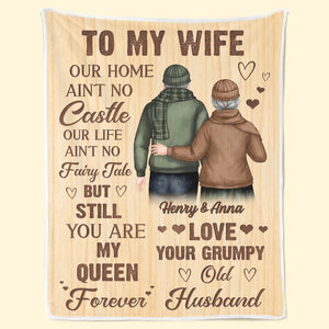 Ma Reine aujourd'hui et tous les jours - Couverture personnalisée pour couple et famille - Cadeau pour mari et femme, anniversaire