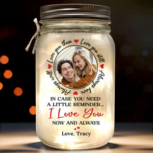 Photo personnalisée « Forever Is My Favorite With You » - Lampe personnalisée en pot Mason pour couple - Cadeau pour mari et femme, anniversaire