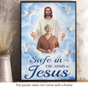 Photo personnalisée Dieu vous a emmené chez lui pour être avec lui - Affiche verticale personnalisée commémorative - Cadeau de condoléances pour les membres de la famille
