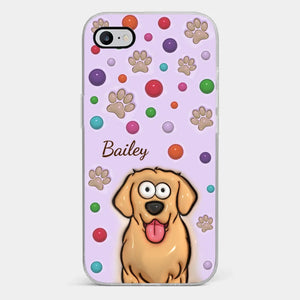 Le meilleur thérapeute a de la fourrure et quatre pattes - Coque de téléphone transparente personnalisée avec effet gonflé 3D pour chien et chat - Cadeau pour propriétaires et amoureux des animaux