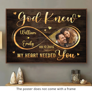 Photo personnalisée « Tout de moi, tout de toi » - Affiche horizontale personnalisée pour couple - Cadeau pour mari et femme, anniversaire