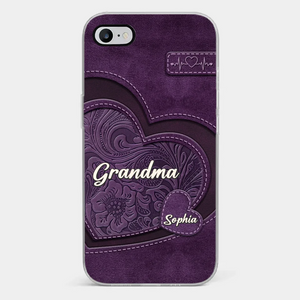 Grandma, Your Love Has Shaped Me In Lasting Ways - Family Personalized Custom Clear Phone Case - Gift For Mom, Grandma