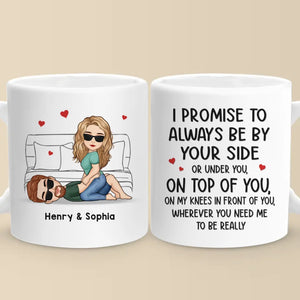 Je promets d'être à tes côtés pour toujours - Mug personnalisé pour couple - Cadeau pour mari et femme, anniversaire