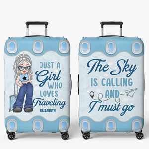 Travel More, Worry Less - Travel Personalized Custom Luggage Cover - Summer Vacation Gift, Gift For Adventure Travel Lovers