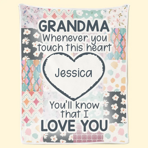 Grandma’s Love Is The Light That Never Fades - Family Personalized Custom Blanket - Gift For Mom, Grandma