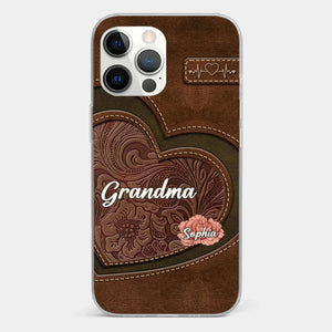 Her Love Blossoms In Every Season - Family Personalized Custom Clear Phone Case - Gift For Mom, Grandma
