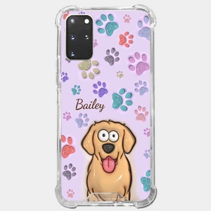 Les animaux de compagnie sont la meilleure thérapie ! Coque de téléphone transparente personnalisée avec effet gonflable 3D pour chien et chat ! Cadeau pour les propriétaires et les amoureux des animaux.