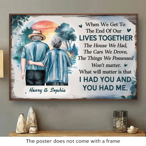 Ensemble, nous sommes ce qui compte le plus - Affiche horizontale personnalisée pour couple - Cadeau pour mari et femme, anniversaire