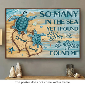 Je t'aime de tout mon cœur - Affiche horizontale personnalisée pour couple - Cadeau pour mari et femme, anniversaire