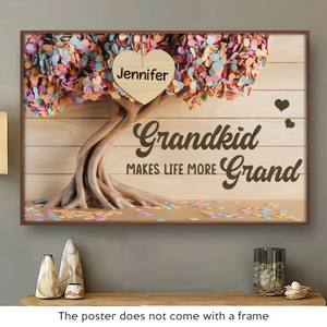 Ensemble, nous formons une famille - Affiche horizontale personnalisée pour la famille - Cadeau pour grand-mère, grand-père, petit-enfant