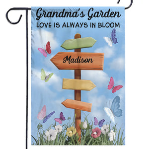 Le cœur d'une grand-mère est un patchwork d'amour - Drapeau personnalisé pour la famille - Fête des Mères, cadeau pour maman, grand-mère