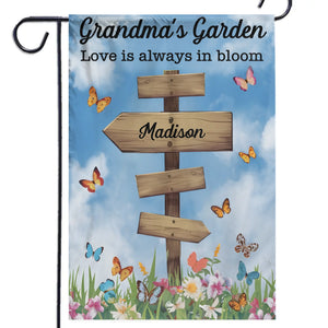 Les grands-mères rendent la vie plus douce – Drapeau personnalisé pour la famille – Fête des Mères, cadeau pour maman, grand-mère