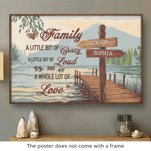 Transformez vos souvenirs préférés en quelque chose de spécial - Affiche horizontale personnalisée pour la famille - Cadeau pour les membres de la famille