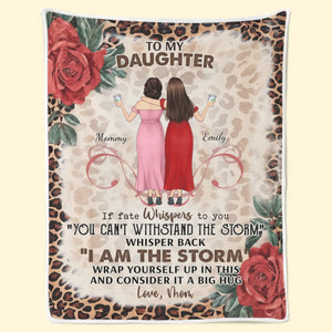 Je suis la tempête - Couverture personnalisée pour la famille - Cadeau pour la fête des mères, maman, grand-mère