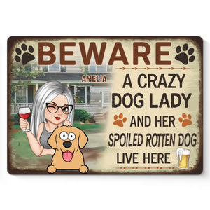 Une façon amusante de montrer votre amour pour vos amis à quatre pattes - Plaque en métal personnalisée pour décoration d'intérieur - Cadeau de pendaison de crémaillère pour les propriétaires et les amoureux des animaux