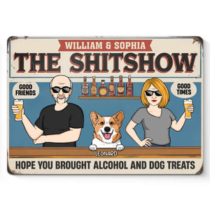 Pattes, pintes et pur bonheur - Plaque en métal personnalisée pour chien - Cadeau de pendaison de crémaillère pour propriétaires et amoureux des animaux