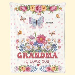 Une façon chaleureuse de célébrer l'amour qui ne s'estompe jamais - Couverture familiale personnalisée - Cadeau de fête des mères pour maman, grand-mère