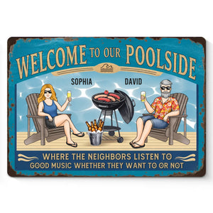 Fumer, siroter et savourer - Plaque en métal personnalisée pour couple - Cadeau de pendaison de crémaillère pour vous-même, votre mari, votre femme, vos meilleurs amis ou votre famille