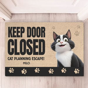 Mon cœur appartient à mon ami à quatre pattes - Tapis décoratif personnalisé pour chat - Cadeau de pendaison de crémaillère pour les propriétaires et les amoureux des animaux