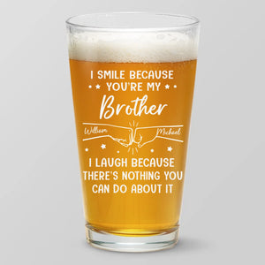 Le sang nous rend frères - Verre à bière personnalisé pour la famille - Cadeau pour les membres de la famille