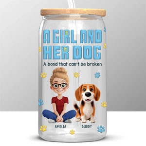 Best Friends Furever - Dog Personalized Custom Glass Cup, Iced Coffee Cup - Gift For Pet Owners, Pet Lovers